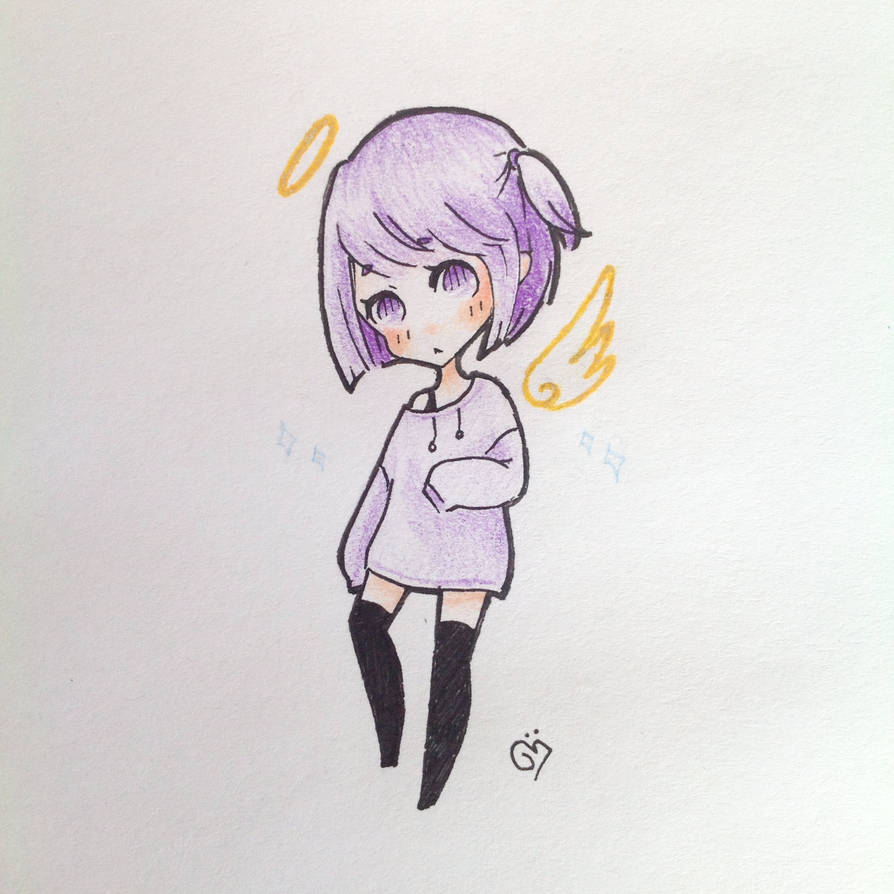 Чиби для срисовки карандашом в скетчбуке