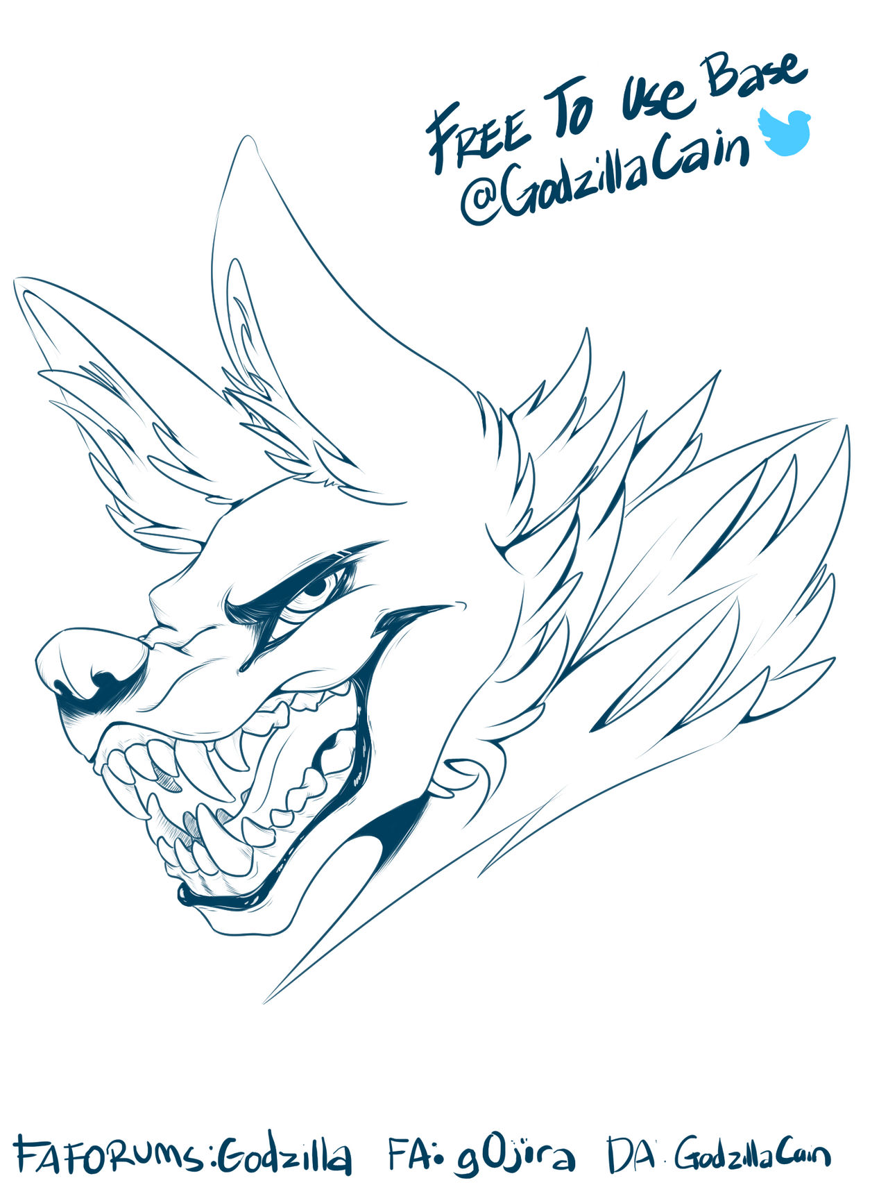 pics F2U Furry Base Wolf head base by godzillacain on deviantart