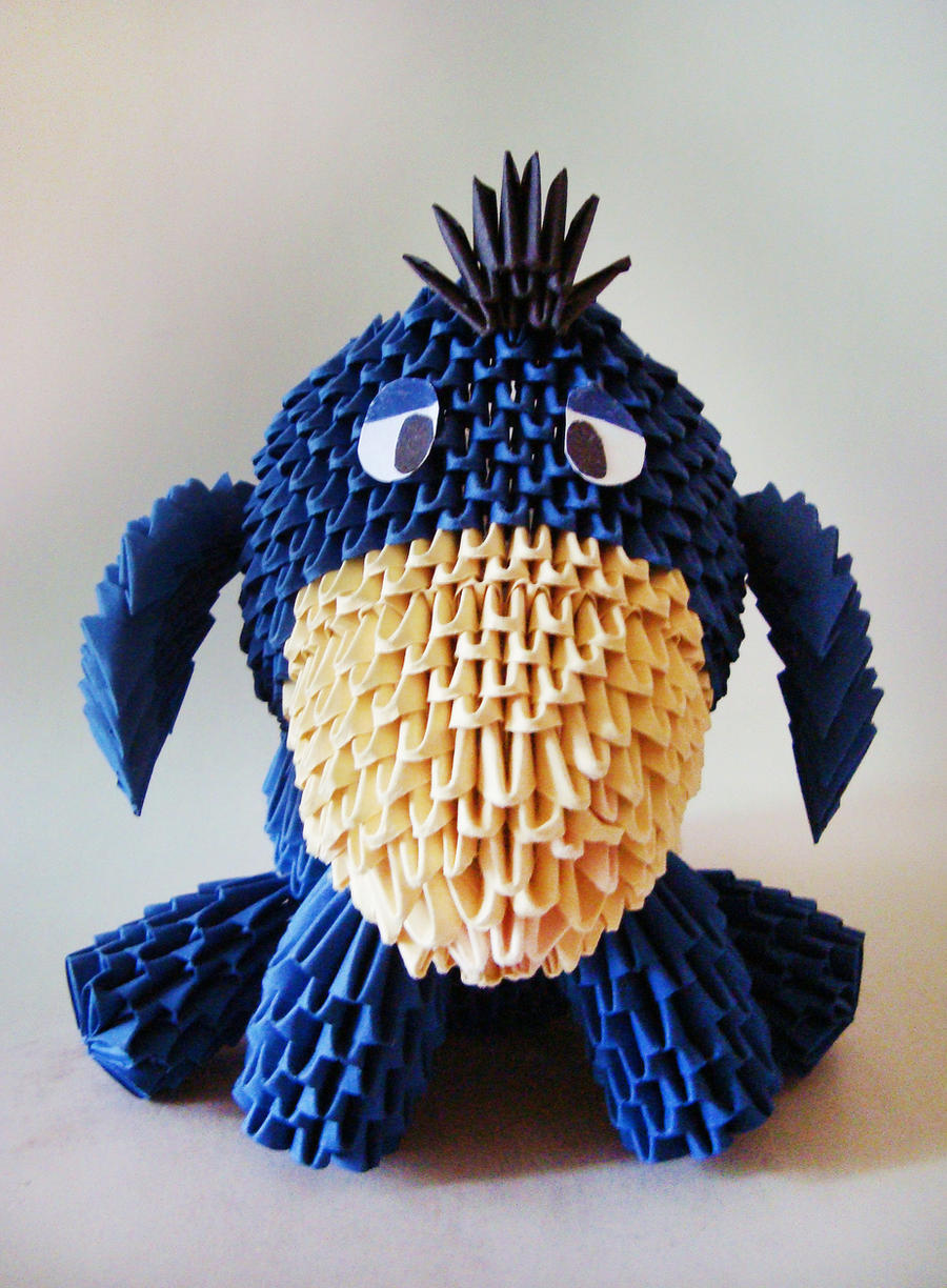 3D origami: Eeyore