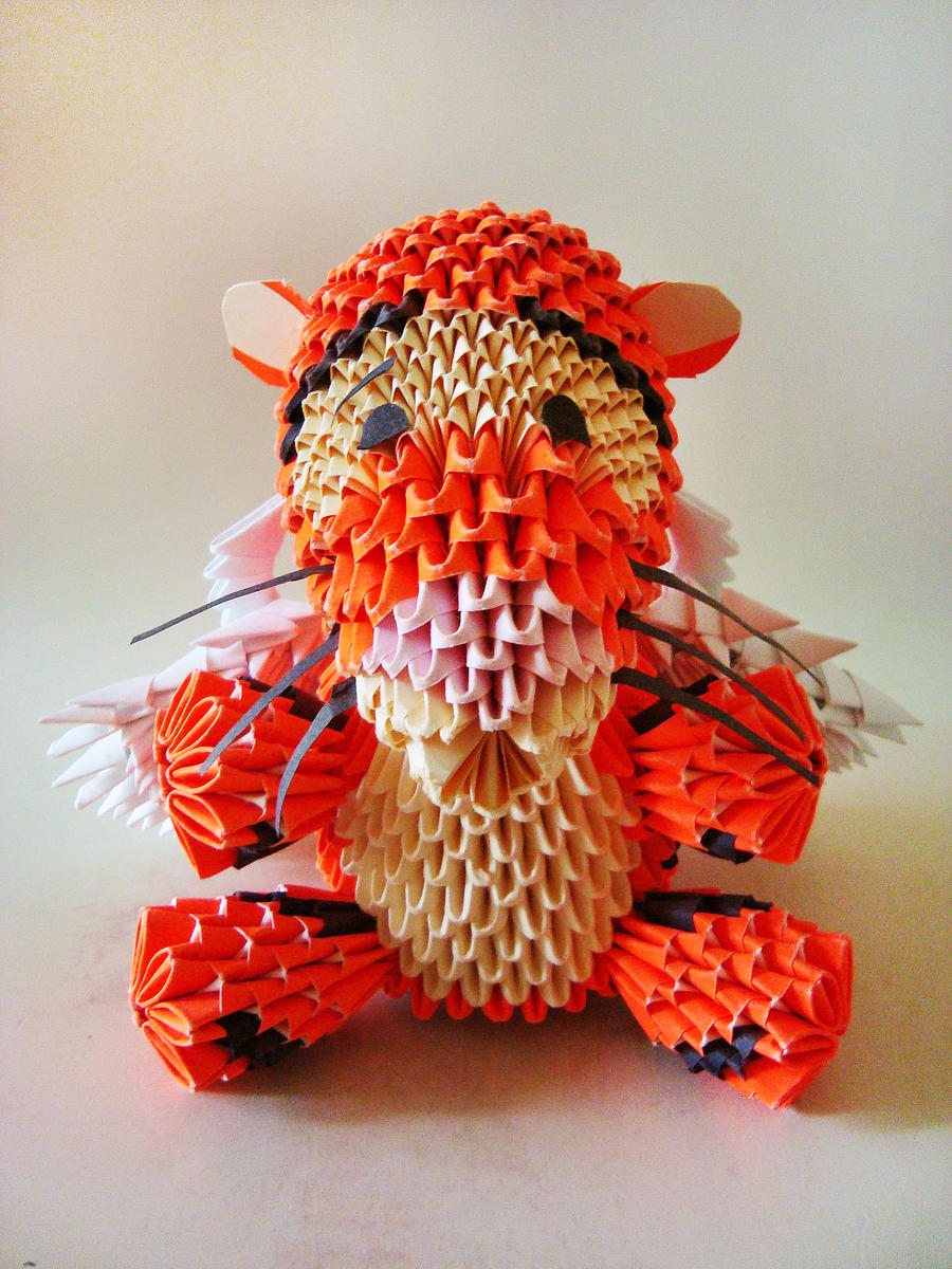 3D origami: Winged Tigger