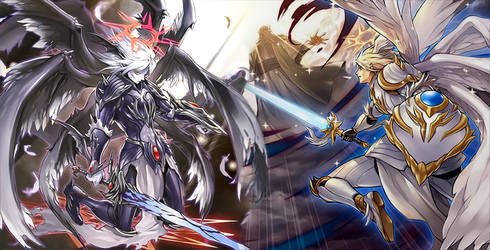 Darklord Morningstar and Rebellion Playmat