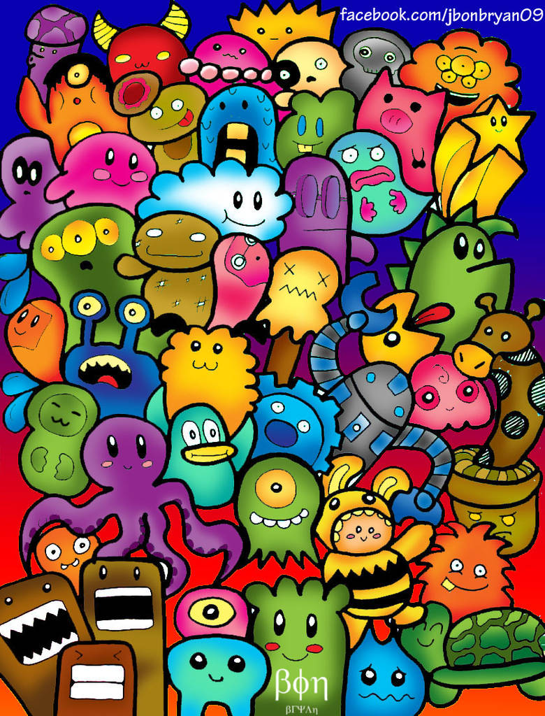 Cute Doodle Monsters Colored By Bon09 On DeviantArt cute-doodle-monsters-colored-by-bon09-on-deviantart