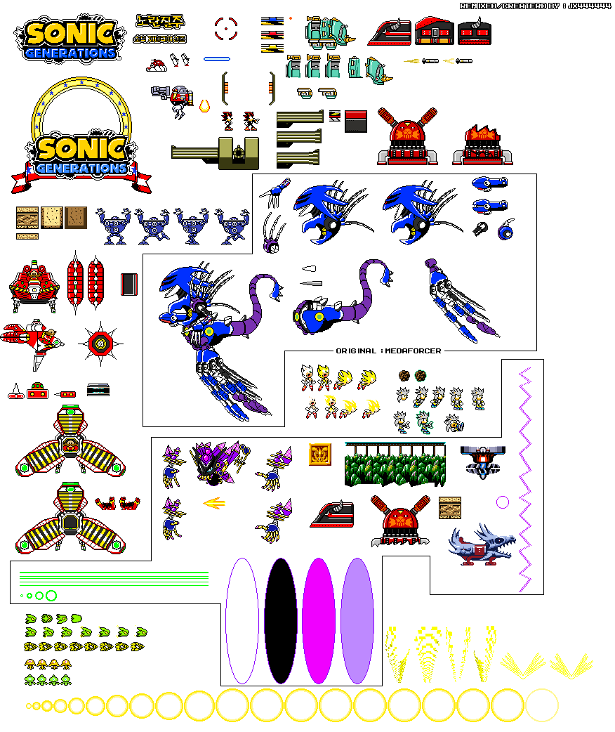 Mecha Sonic 8Bits Sprite Sheet by BowchersPrincipal on DeviantArt