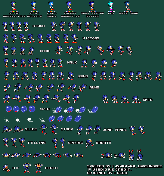 PACK DE SPRITES DO SONIC MODERNO 