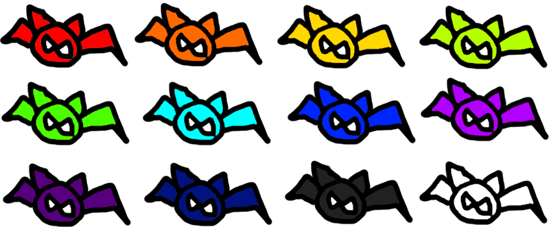 Colorful Bats Deviantart Color Bat In Antipaint by Nobuhikotowia on DeviantArt