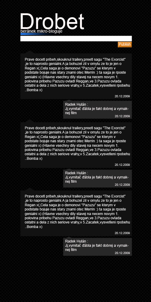 Micro-blog design by Drobet on DeviantArt