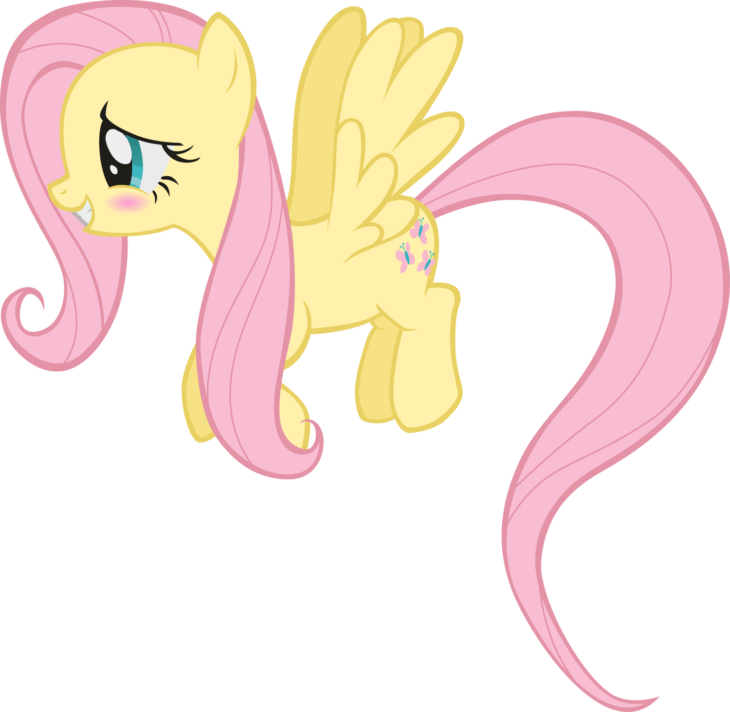 Fluttershy - Smiling Shyly Vector