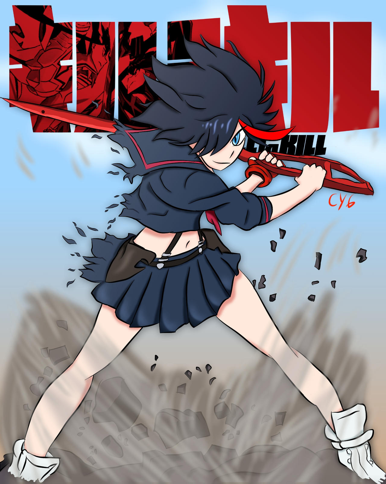 Ryuko Forms Kill la Kill Ryuko Matoi - Redraw by CRISPY6664 on DeviantArt