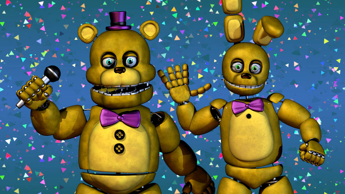 Fredbear and Springbonnie by ywuqqqq on DeviantArt