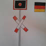 Single-aspect German railway crossing
