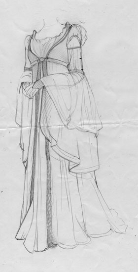 Fantasy Fair Dress Sketch