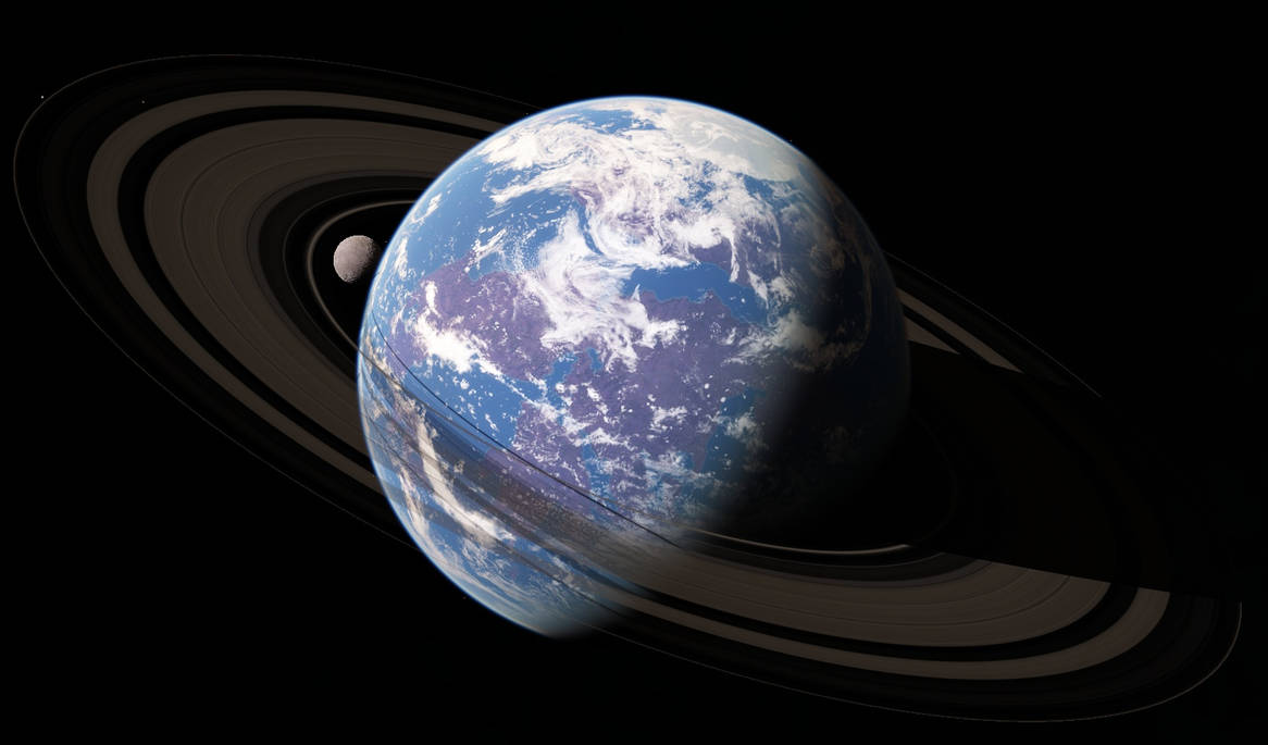Ringed terrestial planet by Exospace on DeviantArt