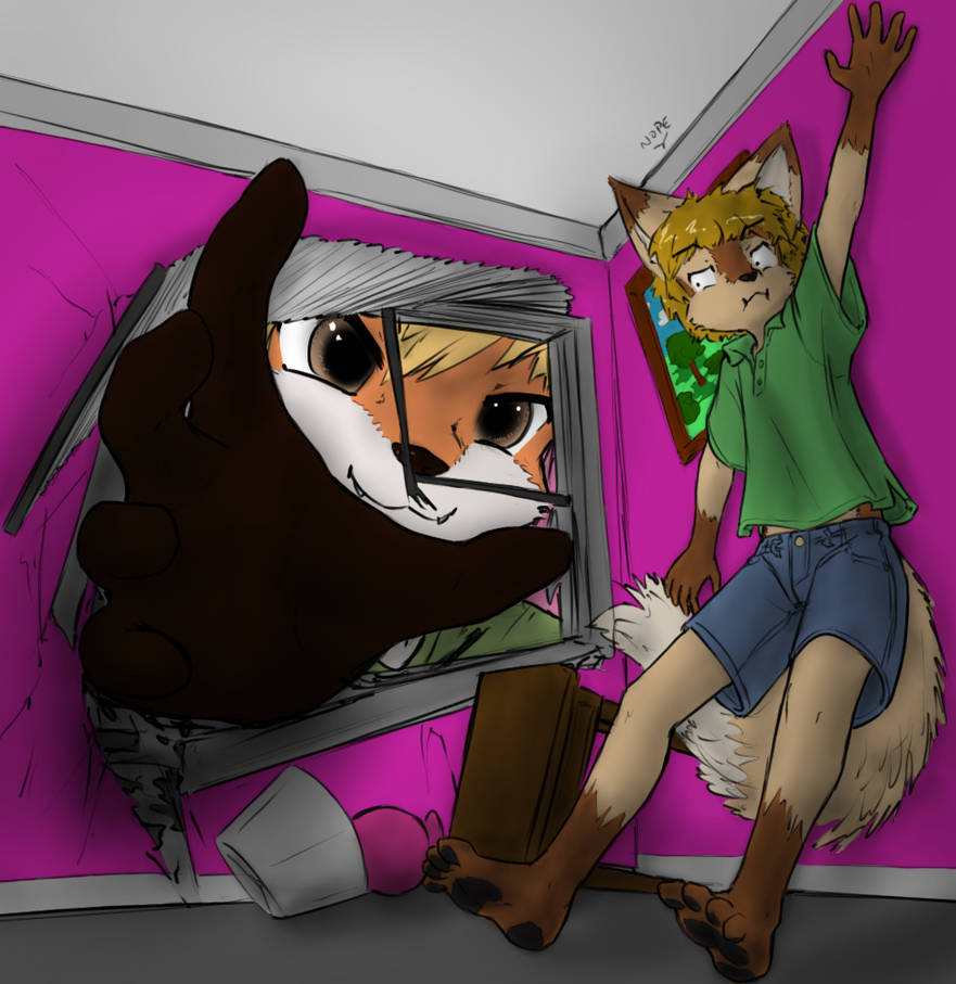 Riley reaches for her prize (COLORED VERSION) by DeferredGalaxy3 on ...
