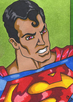 ACEO Superman ANGRY