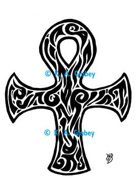 Ankh Tribal Tattoo