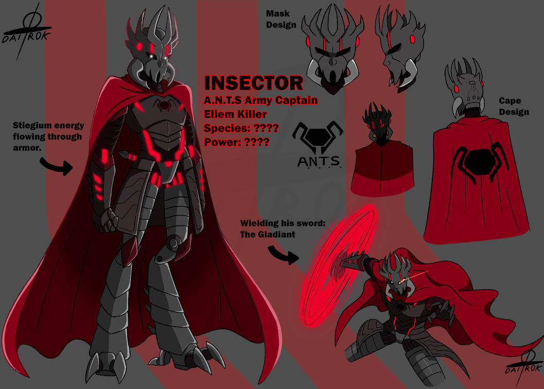 Insector Rid Bionic Boy: Insector Character Sheet and Study by Dairok on DeviantArt