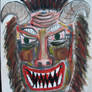Mummer mask - painting, 1997