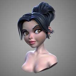 stylized bust