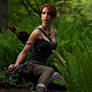 Lara in the forest