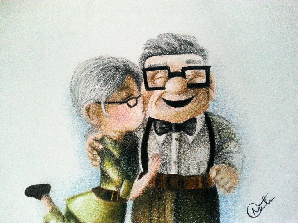 Поцелую дедушку. Вверх дедушка и бабушка.