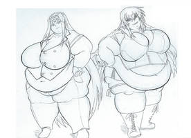 Oh! Fat Samurai Girls REDRAWN