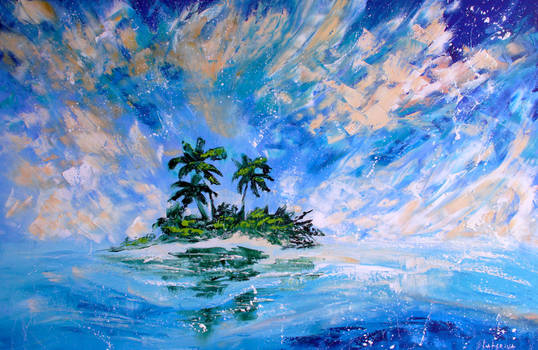 Pacific Island Sea Painting Ekaterina Chernova