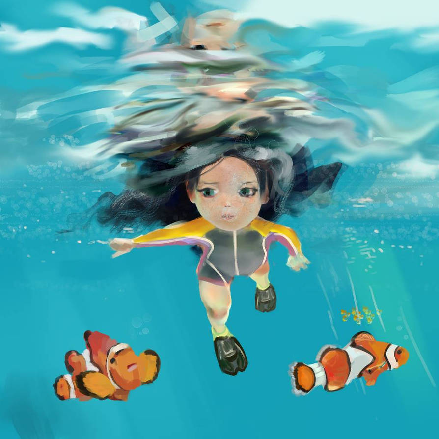Underwater Chibi by almodez on DeviantArt