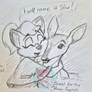 The child Eila and the fawn