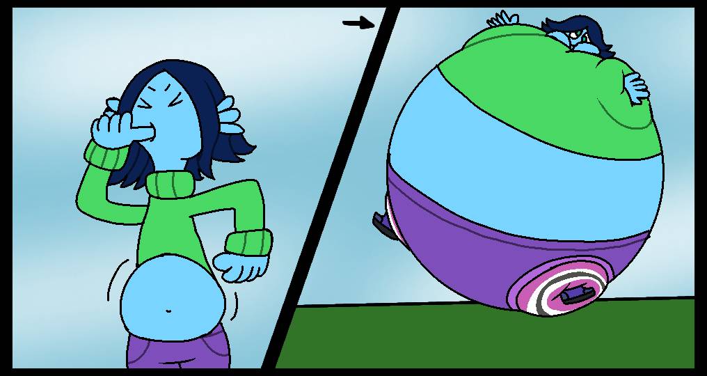 Ruby Gilman inflating herself by stephaniefan8 on DeviantArt