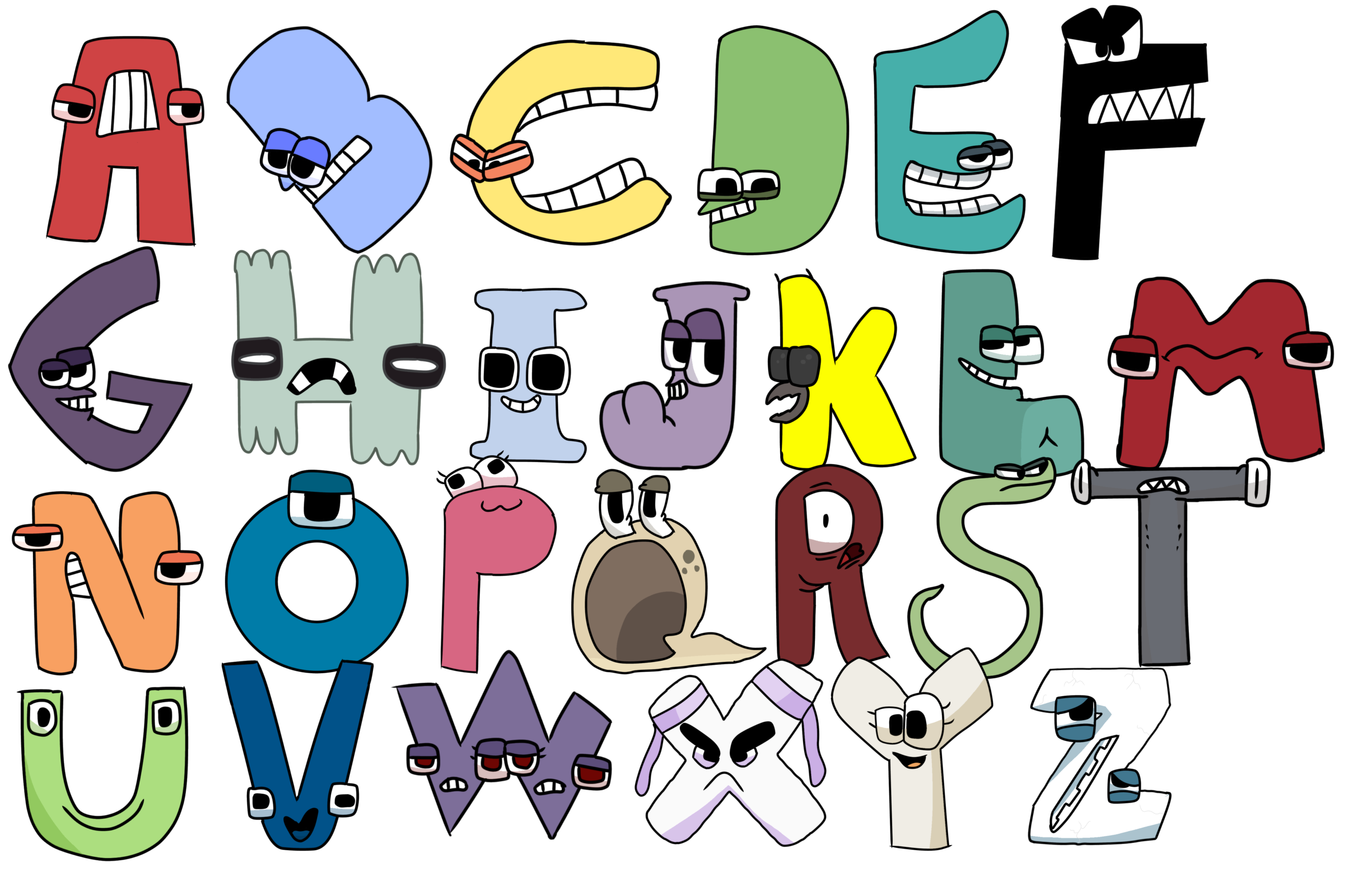 Alphabet Lore by XDXDXDJDFASJDAAW on DeviantArt