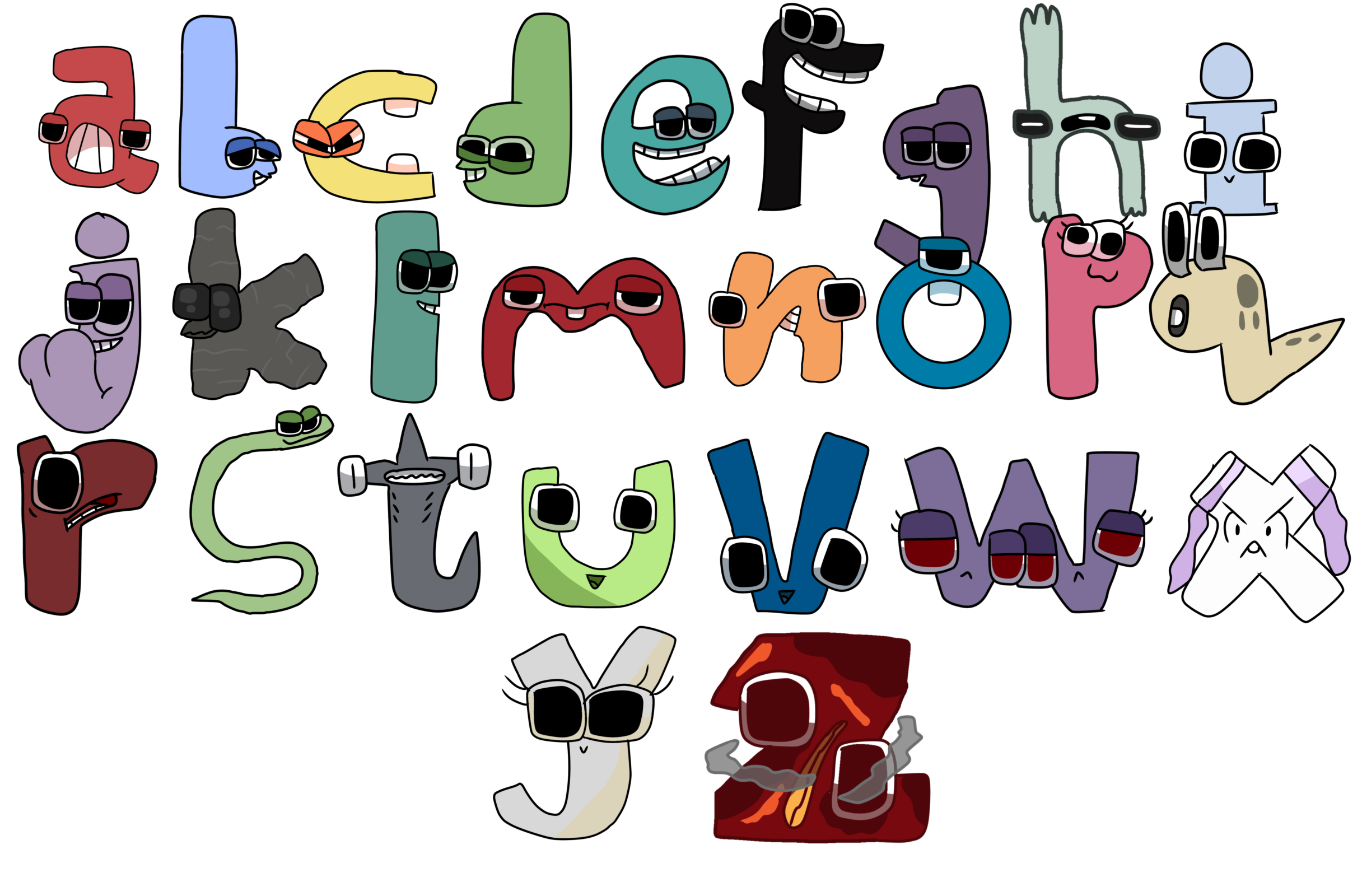 Lowercase Alphabet Lore Band Newer Edition 