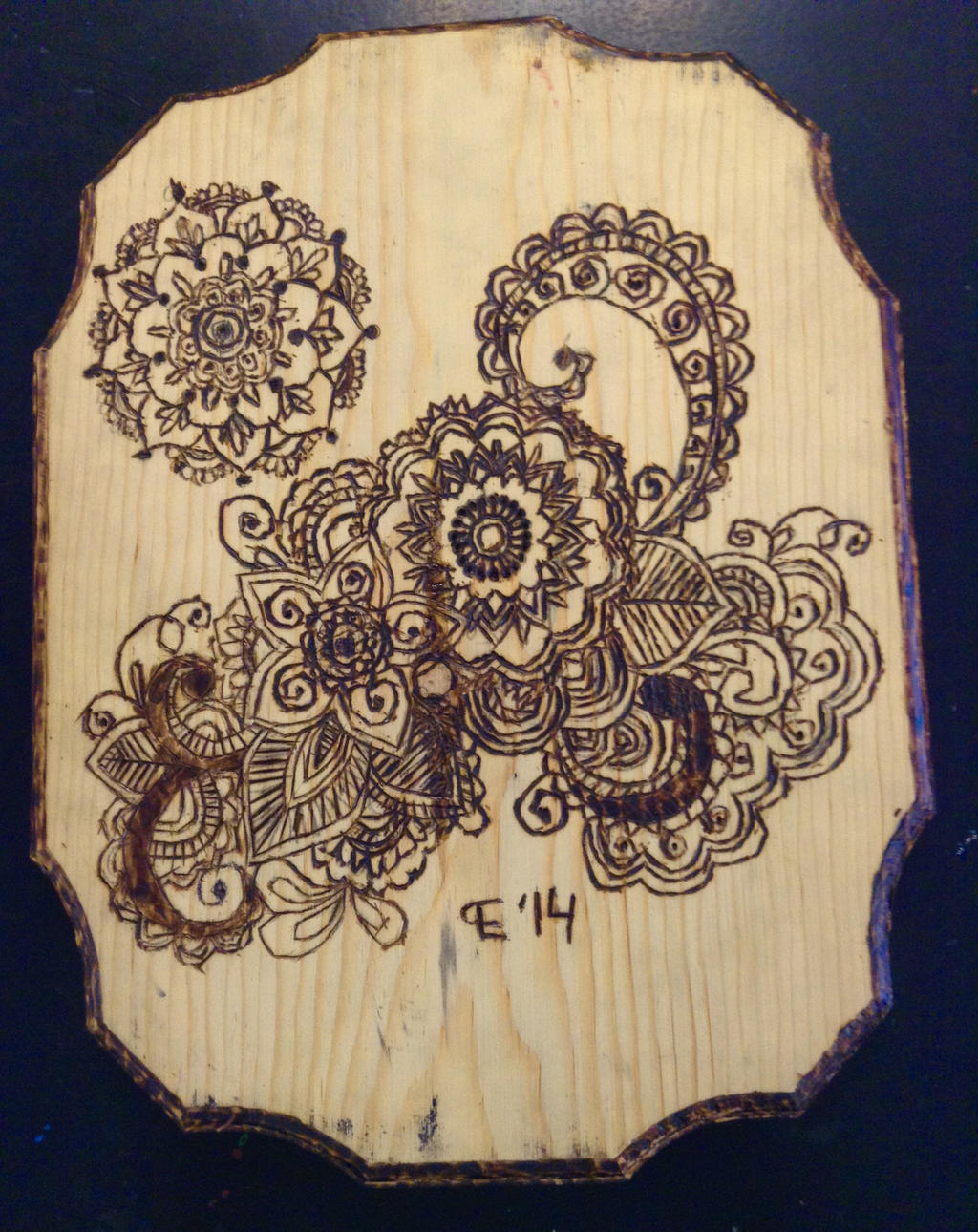 Henna Design Wood Burning