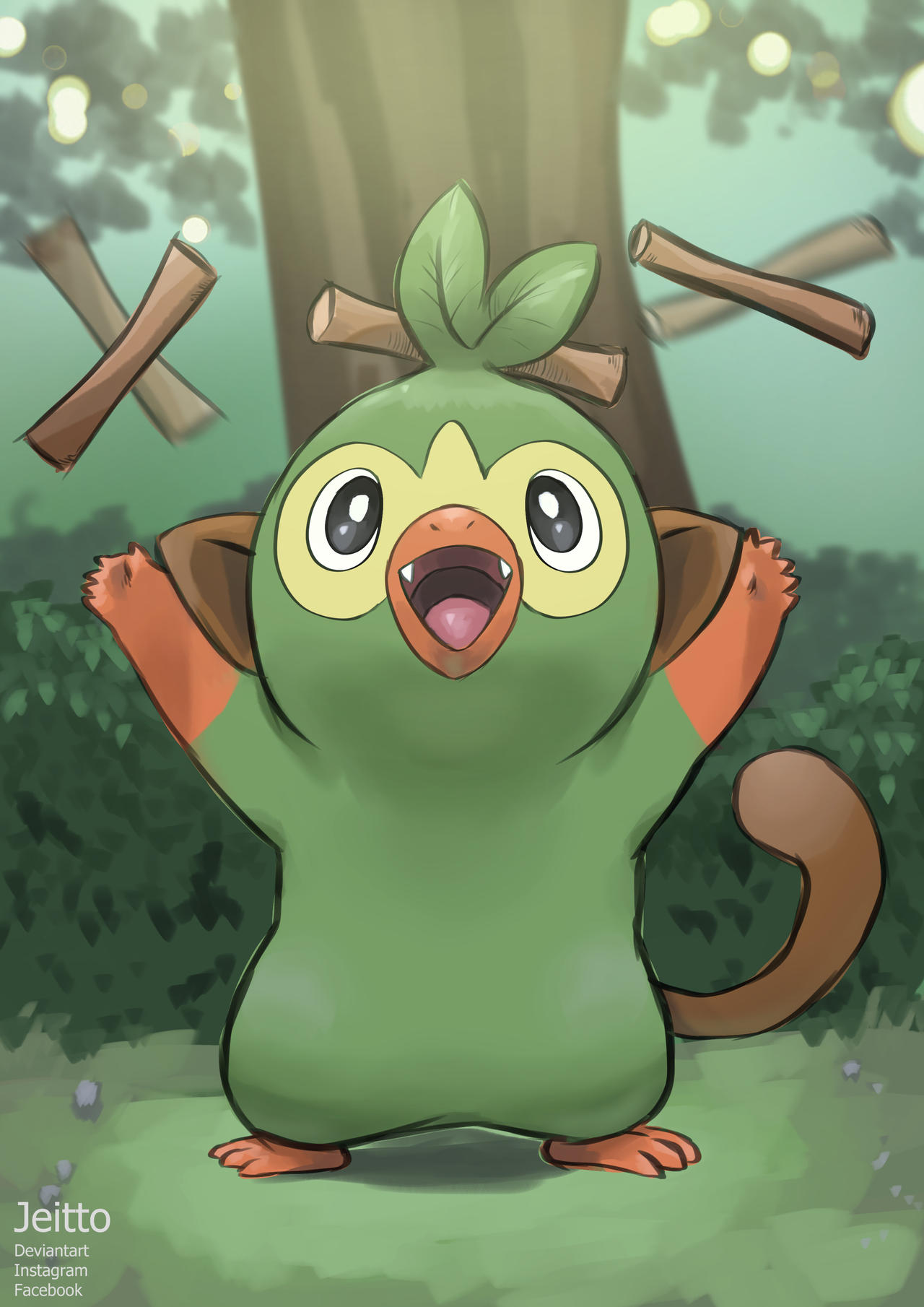 Grokey Face Grookey Fanart By Jeitto by Jeitto on DeviantArt