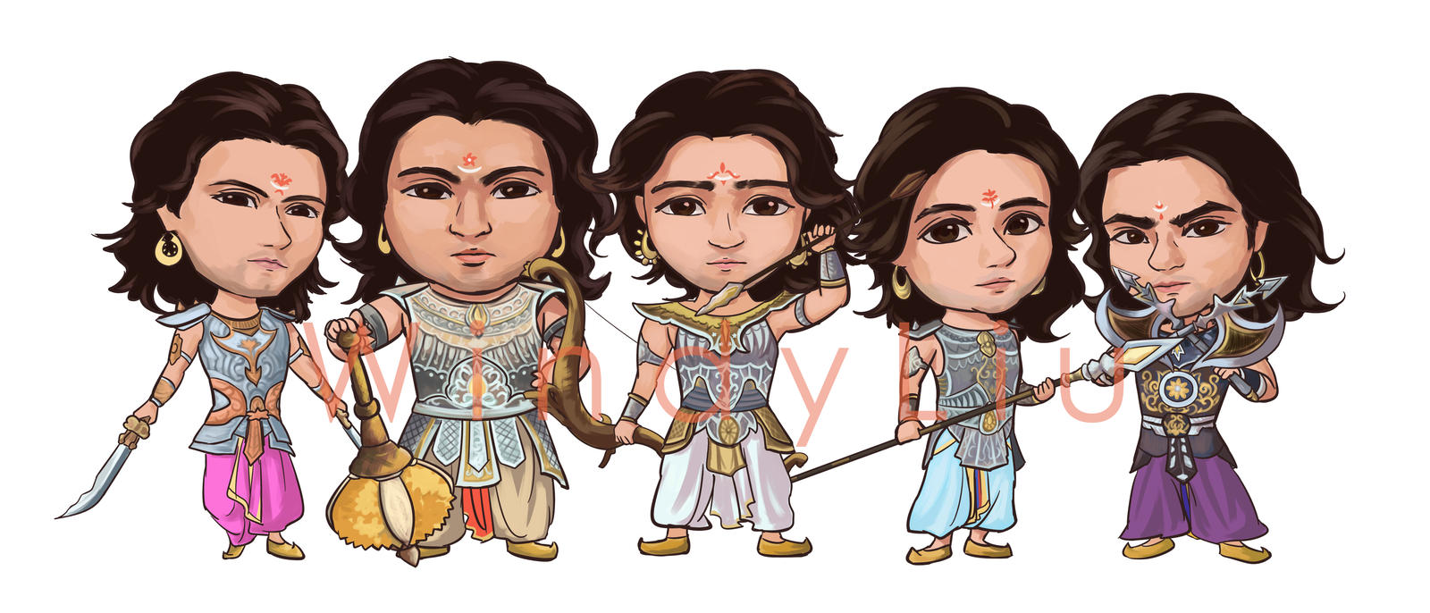 Pandavas of Mahabharat 2013 version by WindyLiu on DeviantArt