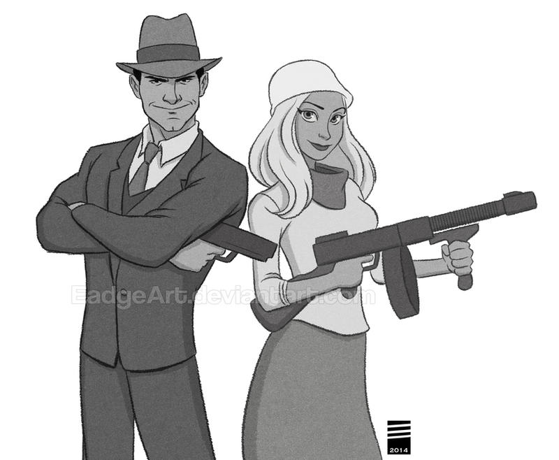 Sketch_Dailies #2: Bonnie and Clyde