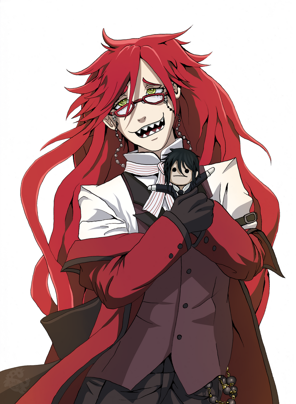 Grell sutcliffe was born into a family that wanted a girl. 