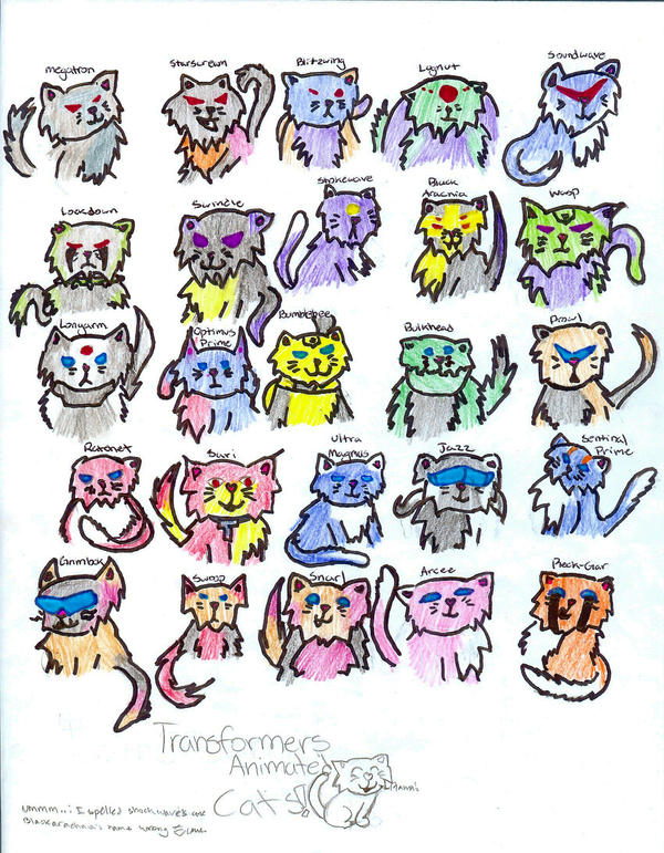 Transformers Animated - Cats by DeviantDolphinART on DeviantArt