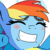 Rainbow Dash's very happy