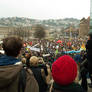 The Schlossplatz and a red cap