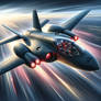Futuristic Military Fighter Aircraft