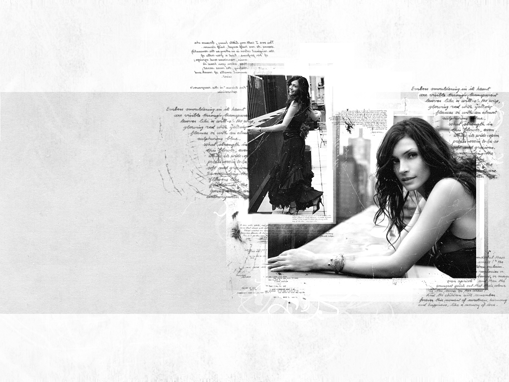 Famke Janssen, Wallpaper 4 bw