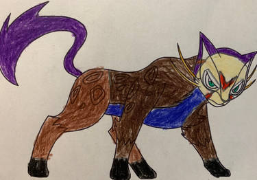 Lane the Liepard as Jason from Friday the 13th