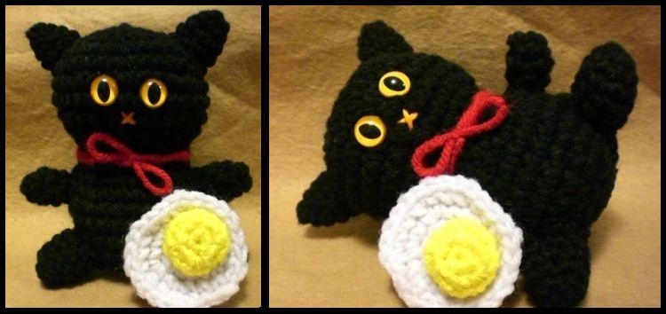 Amigurumi Black kitty and Egg