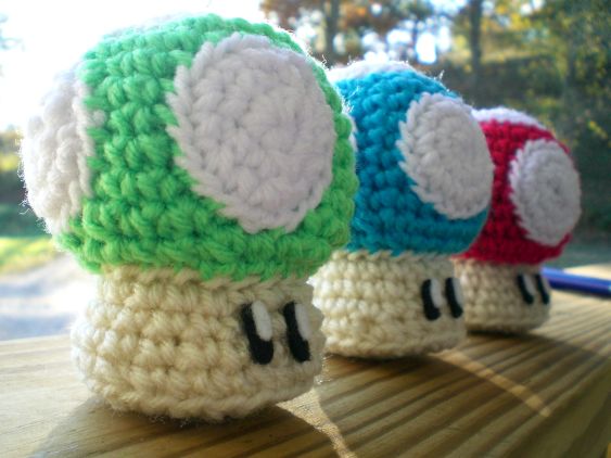 Mario Mushroom Amigurumi Set