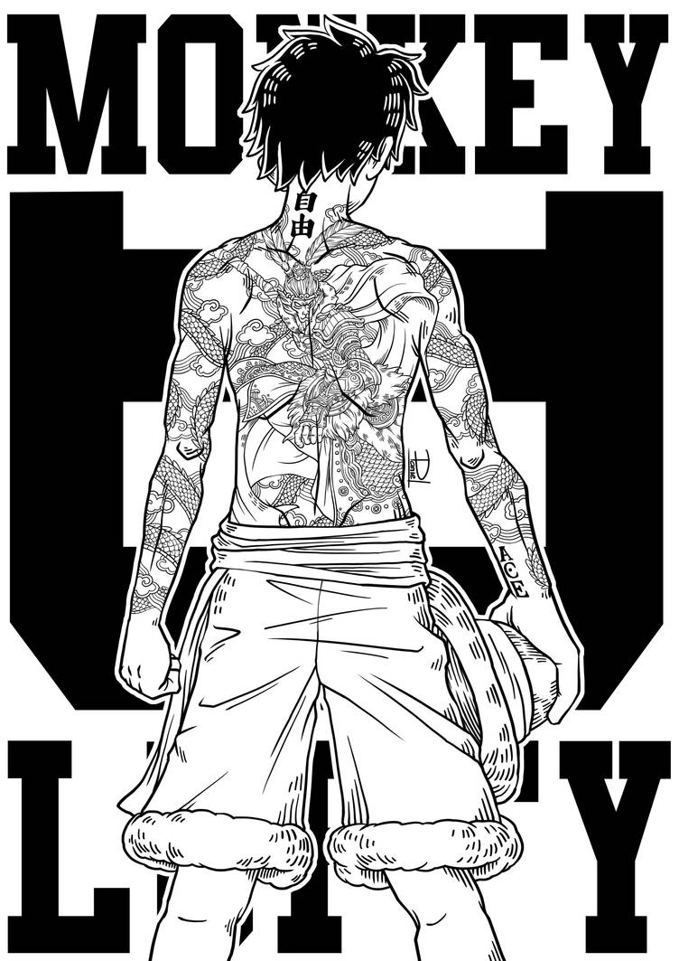 Desenho do luffy  One piece tattoos, Manga anime one piece