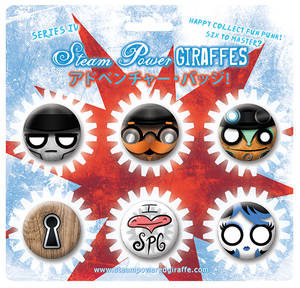 Steam Powered Giraffe Buttons Series IV