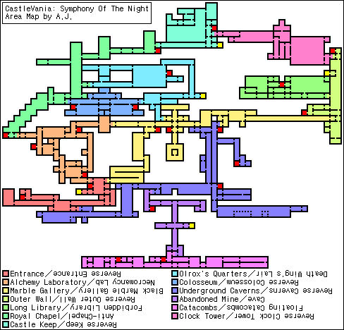 Castlevania: Symphony of the Night Map by KamenRiderNinja on DeviantArt