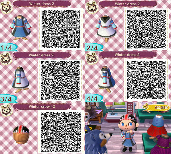 animal crossing new leaf qr codes winter dresses 860 Animal Crossing Winter Clothes ideas