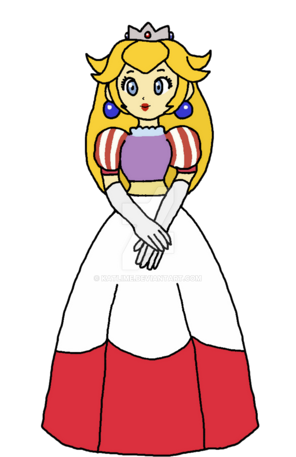 Peach Royal Dress by KatLime on DeviantArt