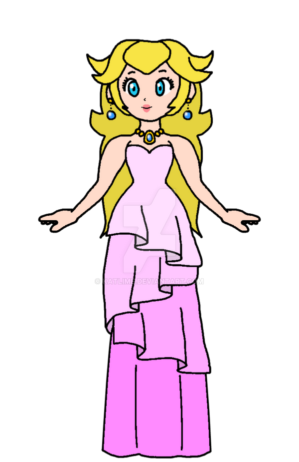 princess peach prom dress Peach Fairy Ruffled Sleeve Chiffon Plunging Formal Dress